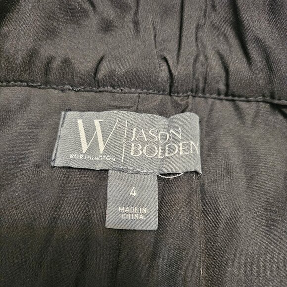 Worthington X Jason Bolden Women's Gold Multi Tweed Pants Size 4 - Picture 8 of 10